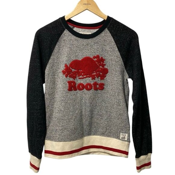 Roots Sweatshirt Red Logo, Gray Size S — Red Logo, Cotton Blend - Picture 1 of 10